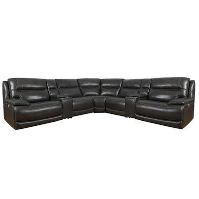 Layout C:  Seven Piece Leather Reclining Sectional 137" x 137"