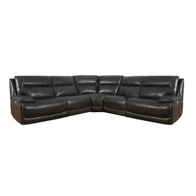 Layout D:  Five Piece Leather Reclining Sectional 124" x 124"