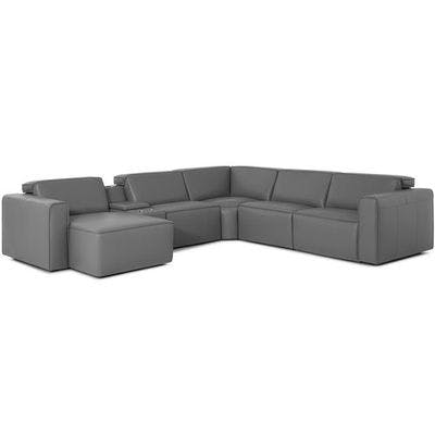 Layout F:  Six Piece Chaise Reclining Sectional  62" x 135" x 122"