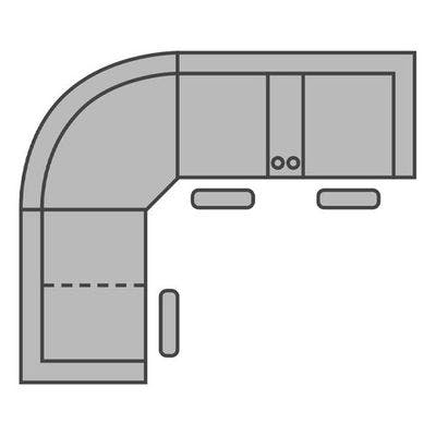 Layout B: Three Piece Sectional. Three Piece Sectional 107" x123"