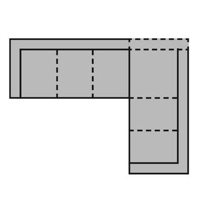 Layout C:  Two Piece Sectional 125' X 98"