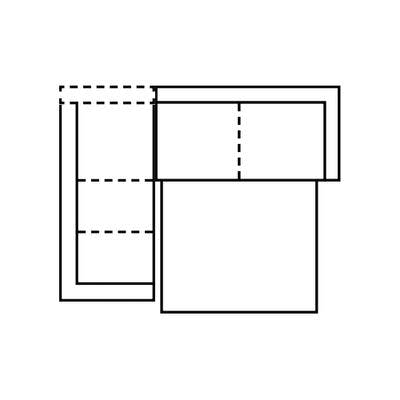 Layout C:  Two Piece Sleeper Sectional 98" x 125"