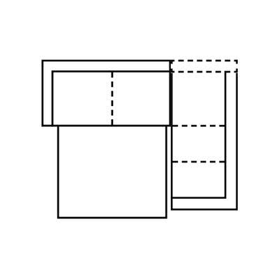 Layout D:  Two Piece Sleeper Sectional 125" x 98"