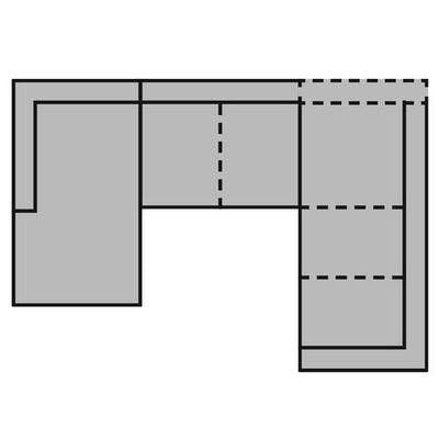 Layout F: Three Piece Sectional. 66" X 125" X 98"