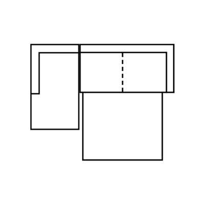 Layout A: Two Piece Sleeper Sectional. 108" x 66"