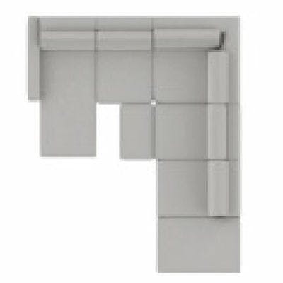 Layout F:  Five Piece Sectional 64" x 124" x 139"
