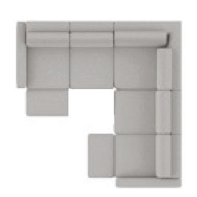 Layout G: Five Piece Reclining Sectional 123" x 123"