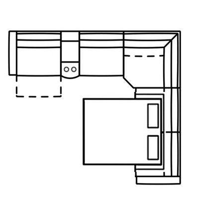 Layout A:  Full Size Five Piece Sleeper Sectional