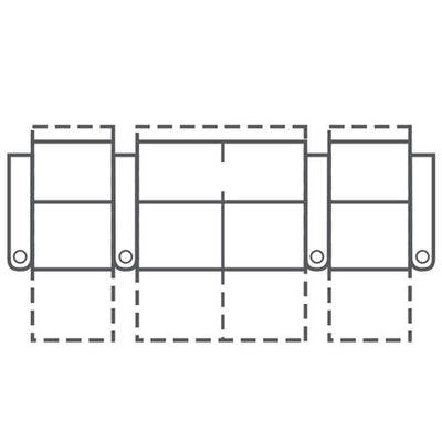 Layout H: Three Piece Home Theater Sectional Straight 122" Wide