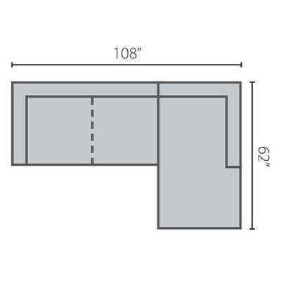 Layout B:  Two Piece Sectional 108" x 62"