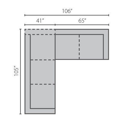Layout C: Two Piece Sectional 105" x 106"