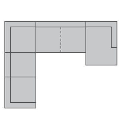 Layout C: Four Piece Sectional 128" x 163" x 66"