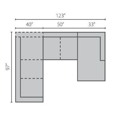 Sectional Layout C: Three Piece Sectional 97" x 123" x 63"