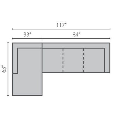 Sectional Layout E: Two Piece Sectional 63" x 117"