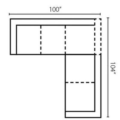 Layout C:  Two Piece Sectional 100" x 104"