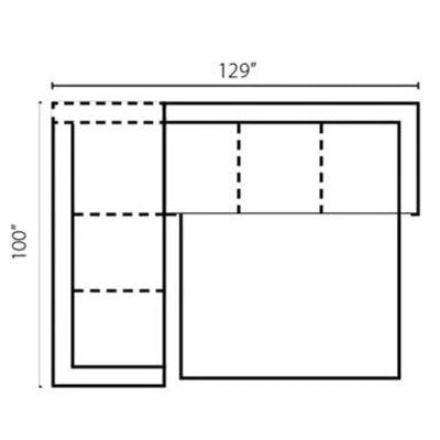 Layout B:  Two Piece Sleeper Sectional 100" x 129"