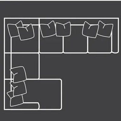 Layout F:  Four Piece Sectional 67" x 102" x 126"