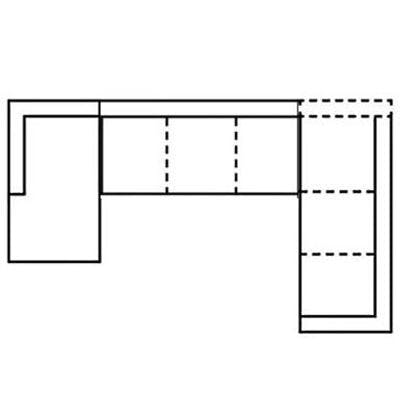 Layout C:  Three Piece Sectional 67" x 167" x 107"