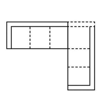 Layout E:  Two Piece Sectional 134" x 107"