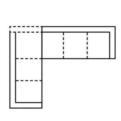 Layout F:  Two Piece Sectional 107" x 134"