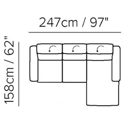 Layout A: Two Piece Sectional 97" x 62"