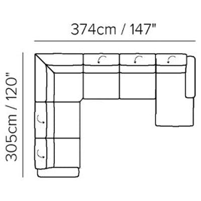 Layout I: Six Piece Sectional 120" x 147"
