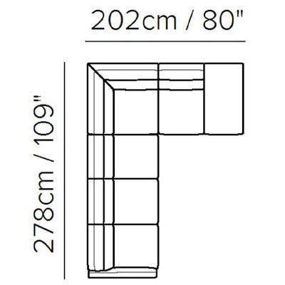 Layout H: Two Piece Sectional 109" x 80"