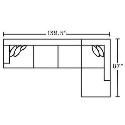 Layout C:  Three Piece Sectional 139.5" x 87"