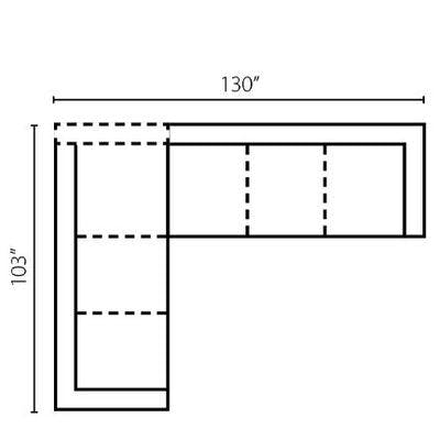 Layout D:  Two Piece Sectional 103" x 130"
