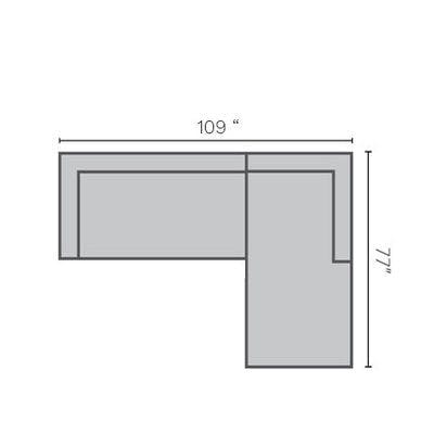 Layout C:  Two Piece Sectional 109" x 77"