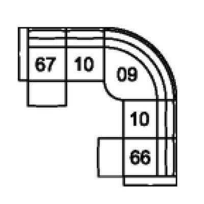Layout A: Five Piece Sectional 104" x 104"