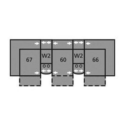 Layout C: Five Piece Sectional 114" Wide