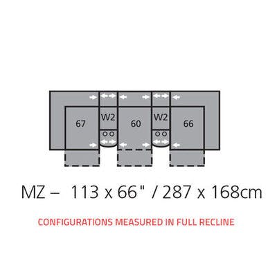 Layout E: 5 Piece Sectional 113" Wide