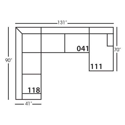 Layout D:  3 Piece Sectional