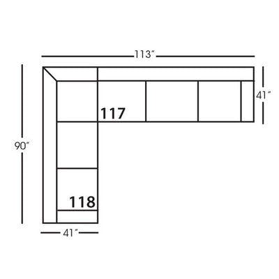 Layout F: 2 Piece Sectional
