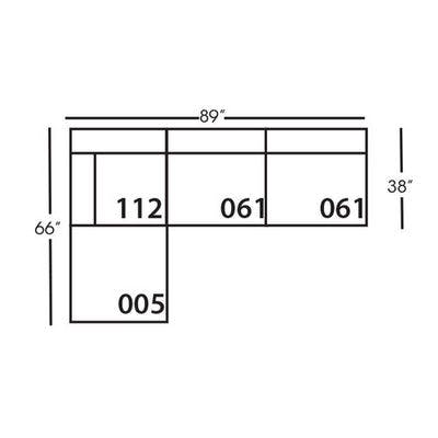Layout A: 4 Piece Sectional