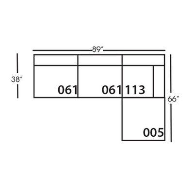 Layout B: 4 Piece Sectional