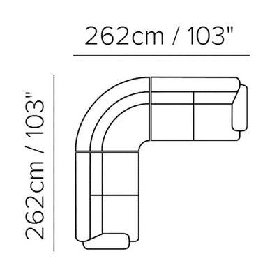 Layout A:  3 Piece Sectional - 103" x 103"