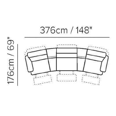 5 Piece Reclining Sectional
