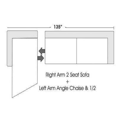 Two Piece Sectional (Chaise Left Side)