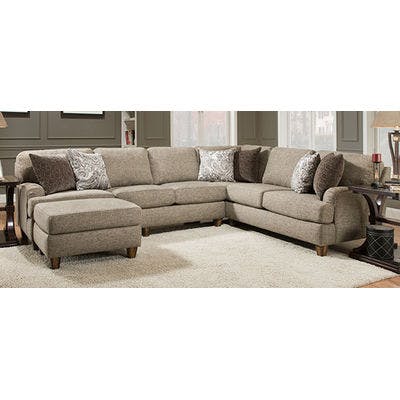 Two Piece Sectional w/ Chaise Ottoman