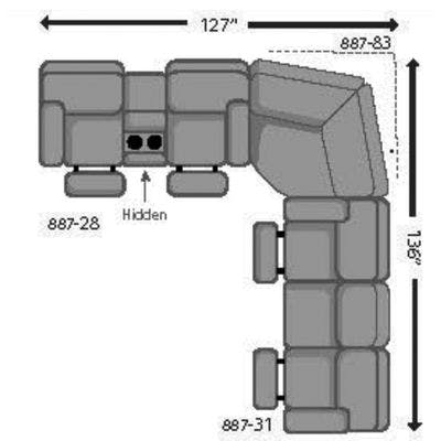 Three Piece Reclining Sectional