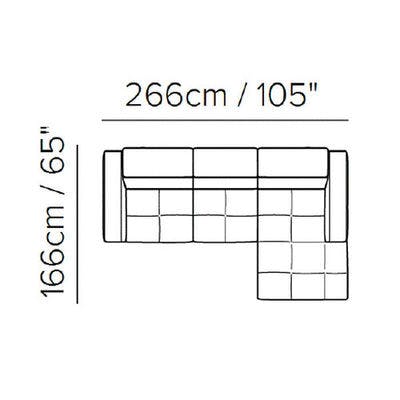 Layout A:  Two Piece Sectional - 105" x 65"
