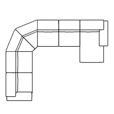 Layout F: Six Piece Sectional  128" x 161"
