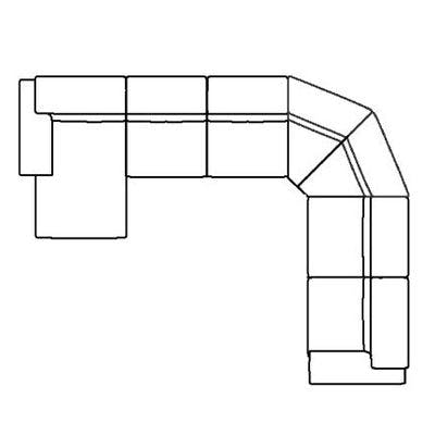 Layout G:   Six Piece Sectional  161" x 128"