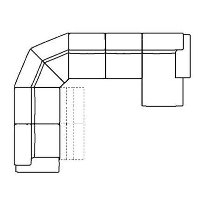 Layout C:  Six Piece Reclining Sectional 128" x 161"