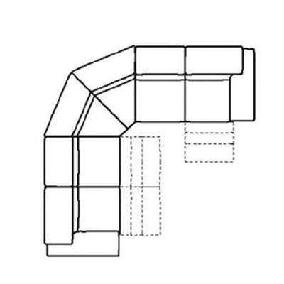 Layout E:  Five Piece Reclining Sectional 116" x 116"