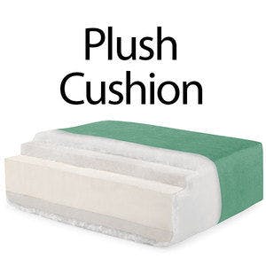 Upgrade - Plush Cushion - 2.5 lb. density foam with soft fiber wrap