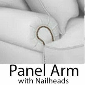 Panel Arm with Nailhead Trim